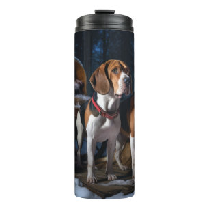 Bouteilles Isothermes American English Foxhound Snowy Sleigh Noël