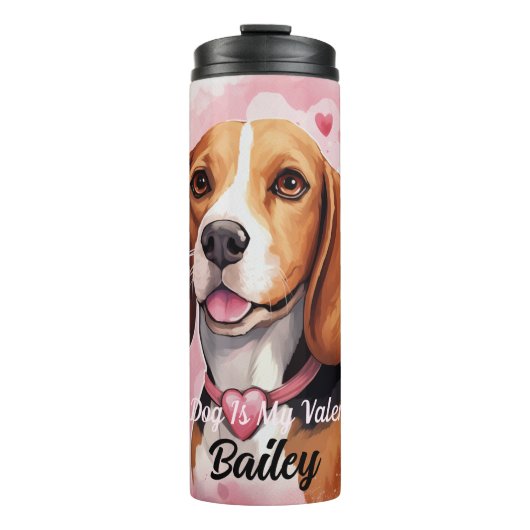 Bouteilles Isothermes American Foxhound Dog Est Mon Valentin Personnalis (Devant)