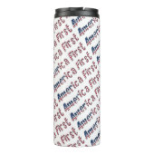 Bouteilles Isothermes Amérique d'abord américain typographie du drapeau  (Dos)