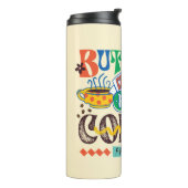 Bouteilles Isothermes AMIS™ | Mais Premier café Vibrant Graphisme (Tourné sur la gauche)