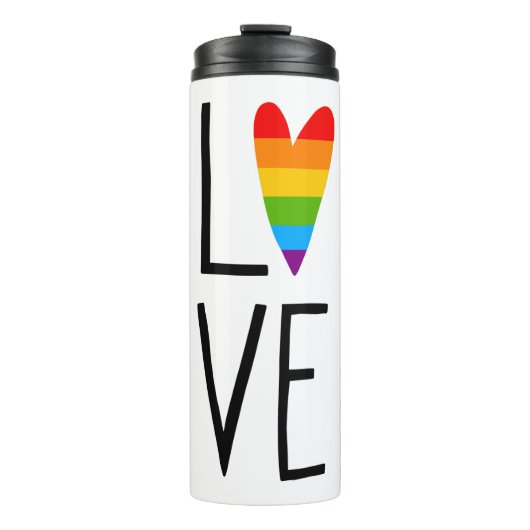 Bouteilles Isothermes Amour arc-en-ciel (Devant)