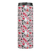 Bouteilles Isothermes amour et coeurs doodle art valentin (Dos)
