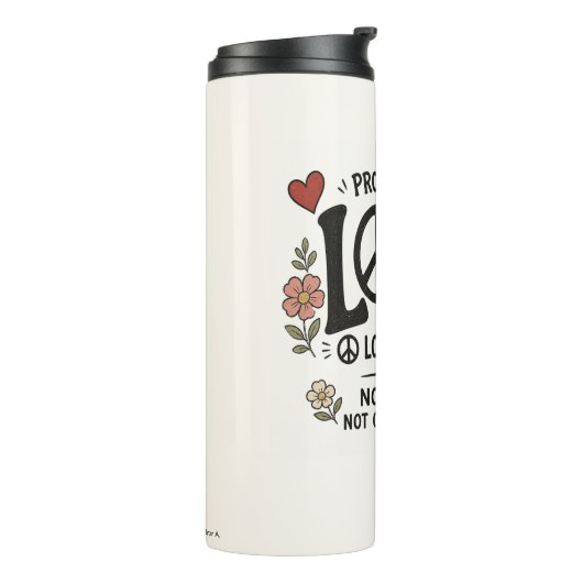 Bouteilles Isothermes Amour et paix (Tourné sur la gauche)