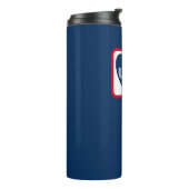 Bouteilles Isothermes Amour USA Patriotique Rouge Bleu Bleu Simple Coeur (Tourné sur la gauche)