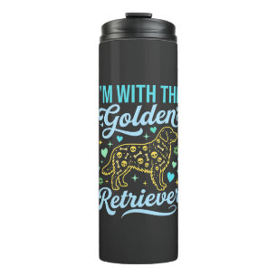 Bouteilles Isothermes Amoureux de Golden Retriever Motif Crâne Halloween