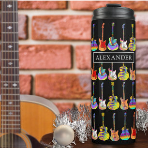 Bouteilles Isothermes Amoureux de musique personnalisés Noël Guitares