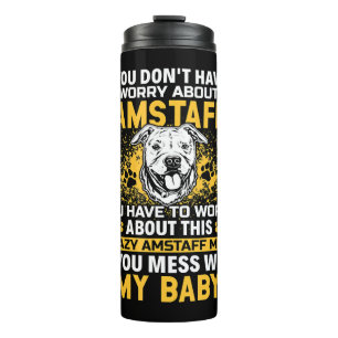 Bouteilles Isothermes Amstaff Chien Maman American Staffordshire Terrier