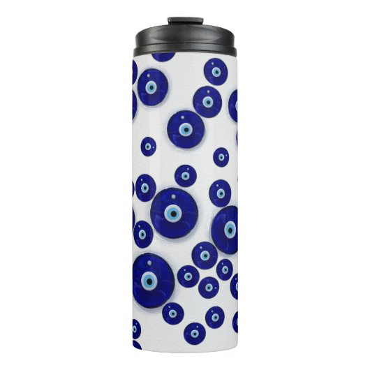 Bouteilles Isothermes Amulette en verre bleue grecque d'oeil mauvais (Devant)