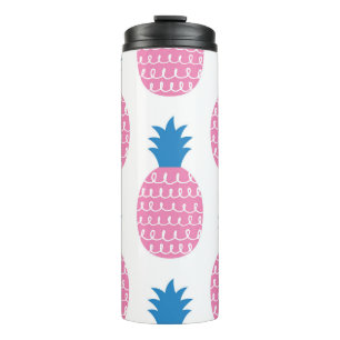 Bouteilles Isothermes Amusant ananas, Design Vintage sans couture.