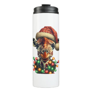 Bouteilles Isothermes Amusant Retro Giraffe Lover Père Noël Christmas Tr