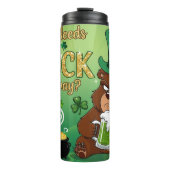 Bouteilles Isothermes Amusant St. Patrick's Grumpy Bear Tumbler (Devant)