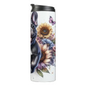 Bouteilles Isothermes Amusants floraux du Bulldog français (Tourné sur la droite)