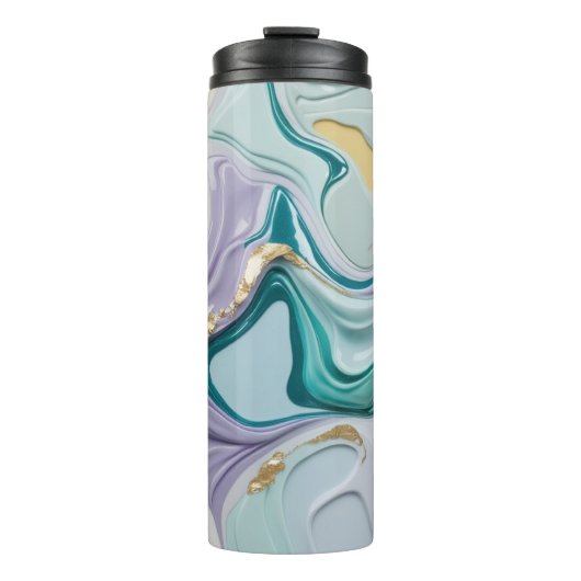 Bouteilles Isothermes "Amusez-vous bien avec moi" Paruline en marbre (Devant)