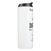 Bouteilles Isothermes Analyser pour payer le logo de l'entreprise Q R co (Tourné sur la gauche)