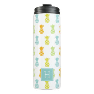 Bouteilles Isothermes Ananas colorés Motif Monogramme