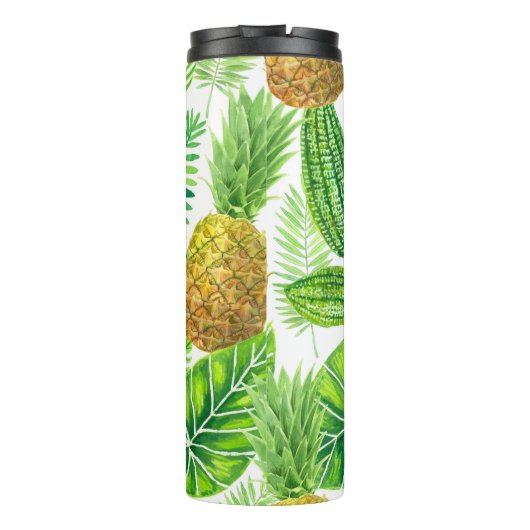 Bouteilles Isothermes Ananas et feuilles tropicaux (Dos)