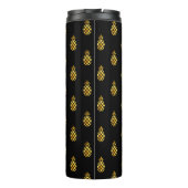 Bouteilles Isothermes Ananas nom de famille en or noir (Dos)