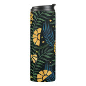 Bouteilles Isothermes Ananas, palmiers feuilles : motif tropical. (Tourné sur la gauche)