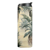 Bouteilles Isothermes Ananas personnalisé sur l'huile d'or rayé (Tourné sur la gauche)