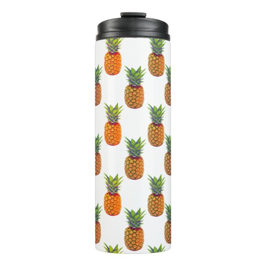 Bouteilles Isothermes Ananas sur fond blanc (Devant)