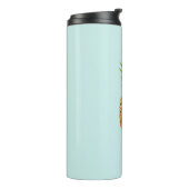 Bouteilles Isothermes Ananas sur fond bleu clair (Tourné sur la gauche)