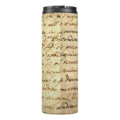 Bouteilles Isothermes Ancien manuscrit du 1700 siècle écrit à l'encre (Dos)