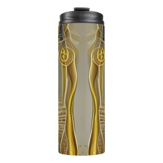 Bouteilles Isothermes Ancienne déesse de chat égyptienne Bastet AI Art (Devant)