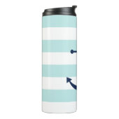 Bouteilles Isothermes Ancre bleue sur bandes bleu clair (Tourné sur la gauche)