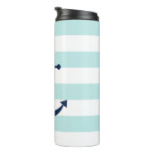 Bouteilles Isothermes Ancre bleue sur bandes bleu clair (Tourné sur la droite)
