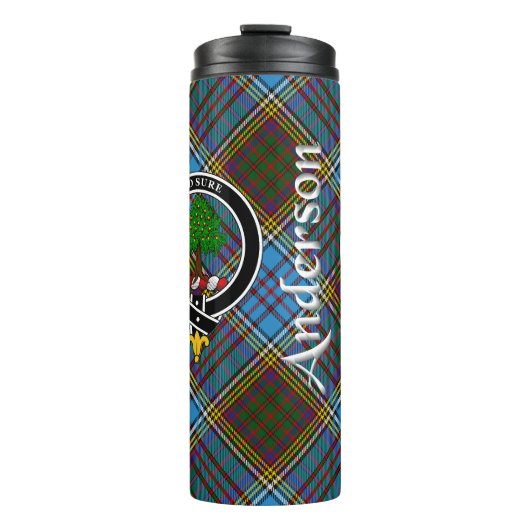 Bouteilles Isothermes Anderson Clan Badge & Tartan (Devant)