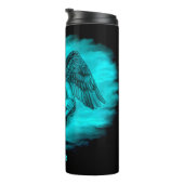 Bouteilles Isothermes Angel Eros en amour, design noir et vert (Tourné sur la droite)