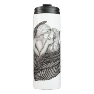Bouteilles Isothermes Angels Kissing, noir et blanc Design