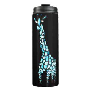 Bouteilles Isothermes Animal sauvage cool, girafe bleu abstrait