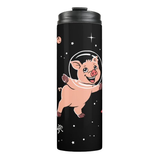 Bouteilles Isothermes Animaux De Cochon Dans L'Espace (Devant)