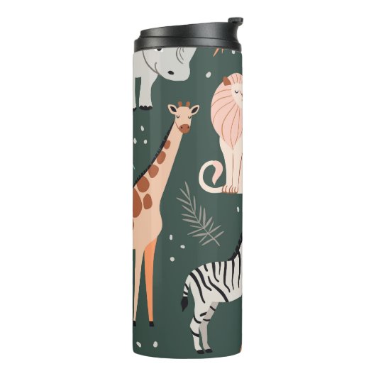 Bouteilles Isothermes Animaux exotiques : Motif Tropical foncé pour enfa (Tourné sur la gauche)