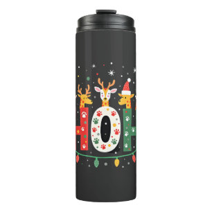 Bouteilles Isothermes Animaux girafe avec chapeau de Père Noël Noël Ho H
