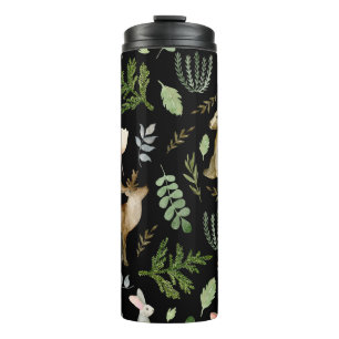 Bouteilles Isothermes Animaux mignons : Aquarelle Tirée À La Main.