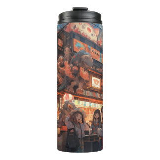 Bouteilles Isothermes Anime Manga Cute Market Scène Inspiré Tumbler