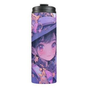 Bouteilles Isothermes Anime Manga Cute Witch Inspirée Tumbler