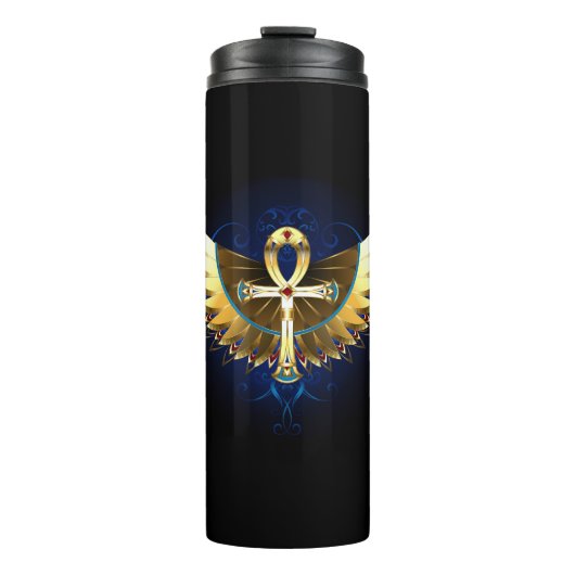 Bouteilles Isothermes Ankh or avec ailes (Devant)