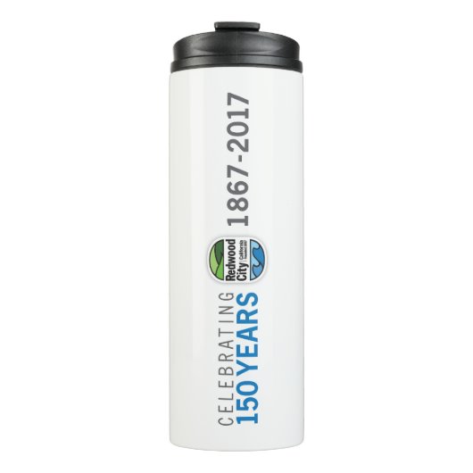 Bouteilles Isothermes Anniversaire de Redwood City 150th (Devant)