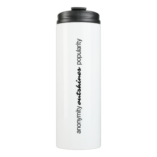 Bouteilles Isothermes Anonymat Thermal Tumbler (Devant)