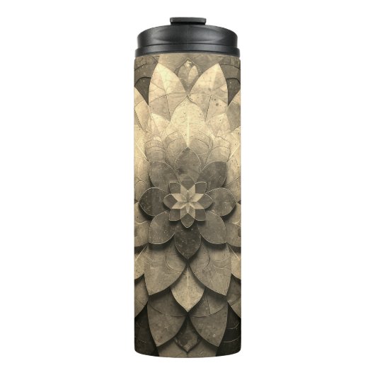 Bouteilles Isothermes Antique Golden Mandala Art Fleur texturée (Devant)