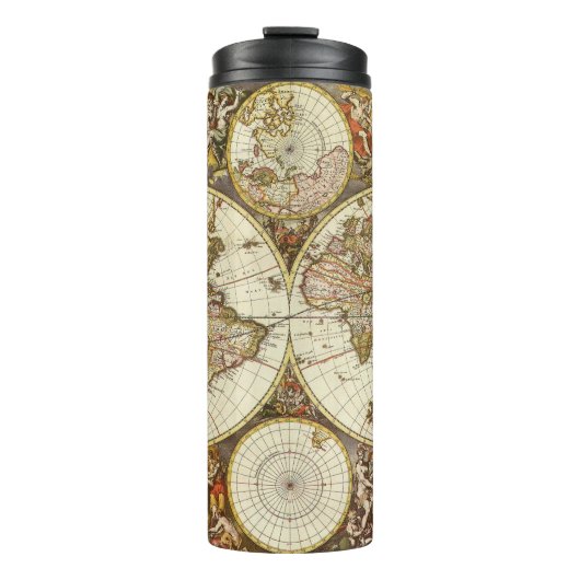 Bouteilles Isothermes Antique Old World Map by Frederick de Wit, c. 1680 (Devant)