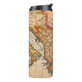 Bouteilles Isothermes Antique vieille carte inspirée (2) (Tourné sur la gauche)