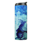 Bouteilles Isothermes Aqua moderne & Green Geode avec initial (Tourné sur la gauche)