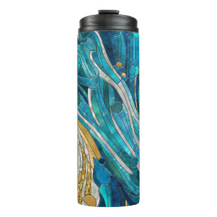 Bouteilles Isothermes Aquamarine River Mosaic Art Abstrait