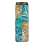 Bouteilles Isothermes Aquamarine River Mosaic Art Abstrait (Dos)