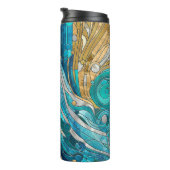 Bouteilles Isothermes Aquamarine River Mosaic Art Abstrait (Tourné sur la droite)