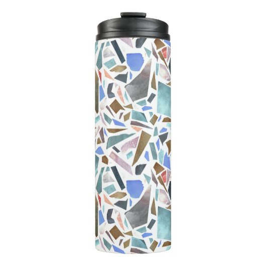 Bouteilles Isothermes Aquarelle Abstraite : arrière - plan blanc dessiné (Devant)